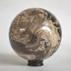 Wonderful Petrified wood Sphere on a custom stand SPHERES 058