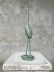 Bird Batik Patinated Green Blue Bronze