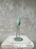 Bird Batik Patinated Green Blue Bronze