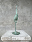 Bird Batik Patinated Green Blue Bronze