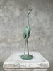 Bird Batik Patinated Green Blue Bronze