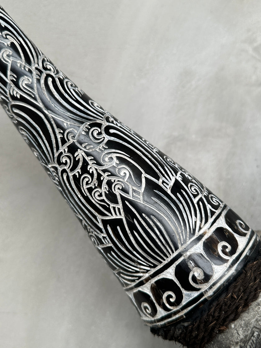 Cow & Horns Carved Rose - Skull,A/031