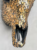 Gold Mosaic Cow Skull Wall Decor – Decorative Cow Skull with Horns for Boho, Western, or Modern Rustic Style Homes - Skull,A/125