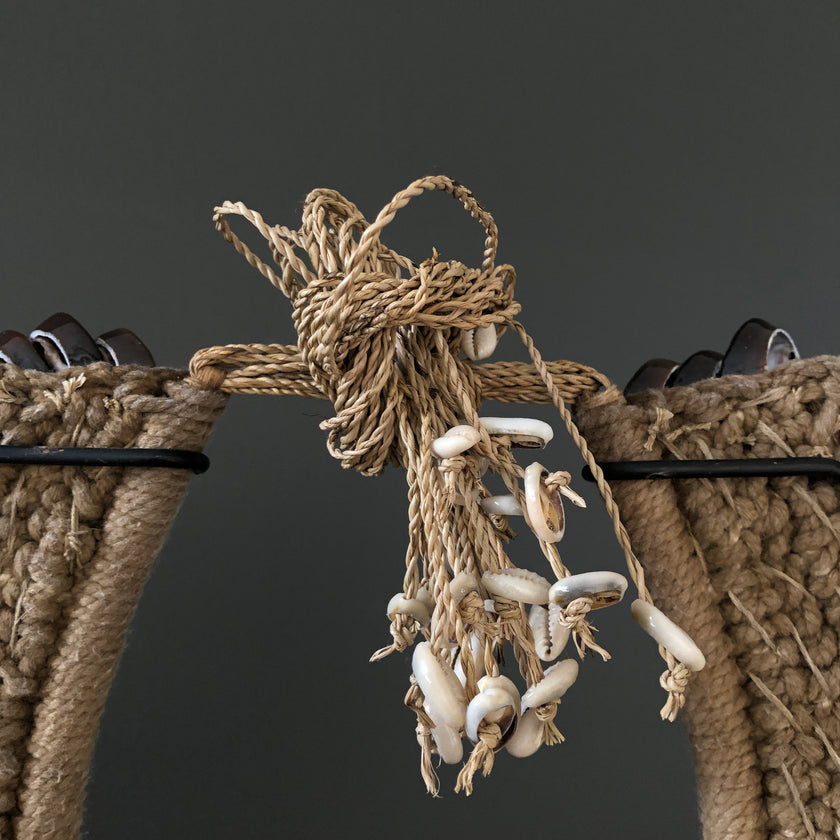 SN3 - Decorative Shell Necklace on custom stand - Shells and Natural Fibres - 22/EX/458