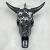Black Mosaic Cow Skull | Taxidermy Wall Art for Modern Boho or Western Decor - Skull,A/123