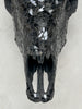 Black Mosaic Cow Skull | Taxidermy Wall Art for Modern Boho or Western Decor - Skull,A/123
