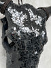 Black Mosaic Cow Skull | Taxidermy Wall Art for Modern Boho or Western Decor - Skull,A/123