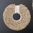 Pair of Large Yellow Colored Tolai Necklaces on a custom stands - 23/SN/056