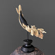 A Stunning Hand Carved Octopus With Horn on a Stand - 7Z/109