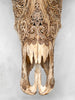 Hand-Carved Water Buffalo Skull with Ganesha Design – Sacred Hindu Decor – Spiritual Wall Art – Ethically Sourced Bone Sculpture - Skull,A/091