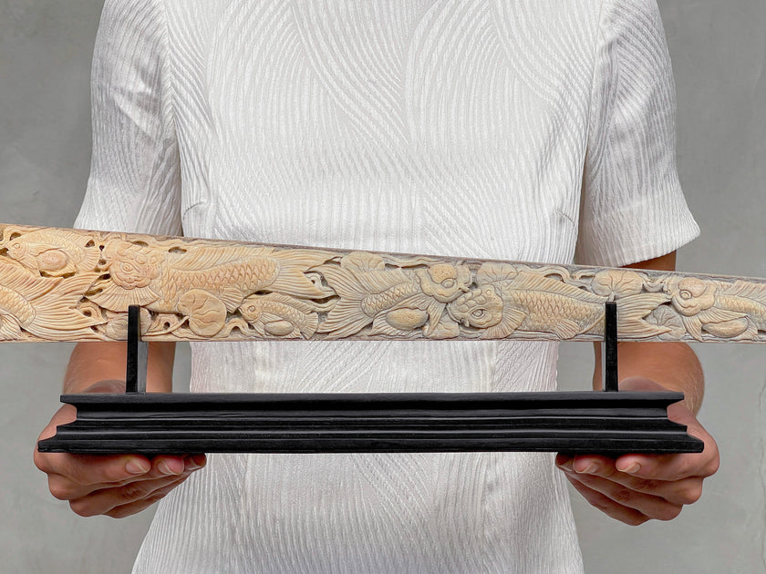 Carved Swordfish Koi carving Y1/023