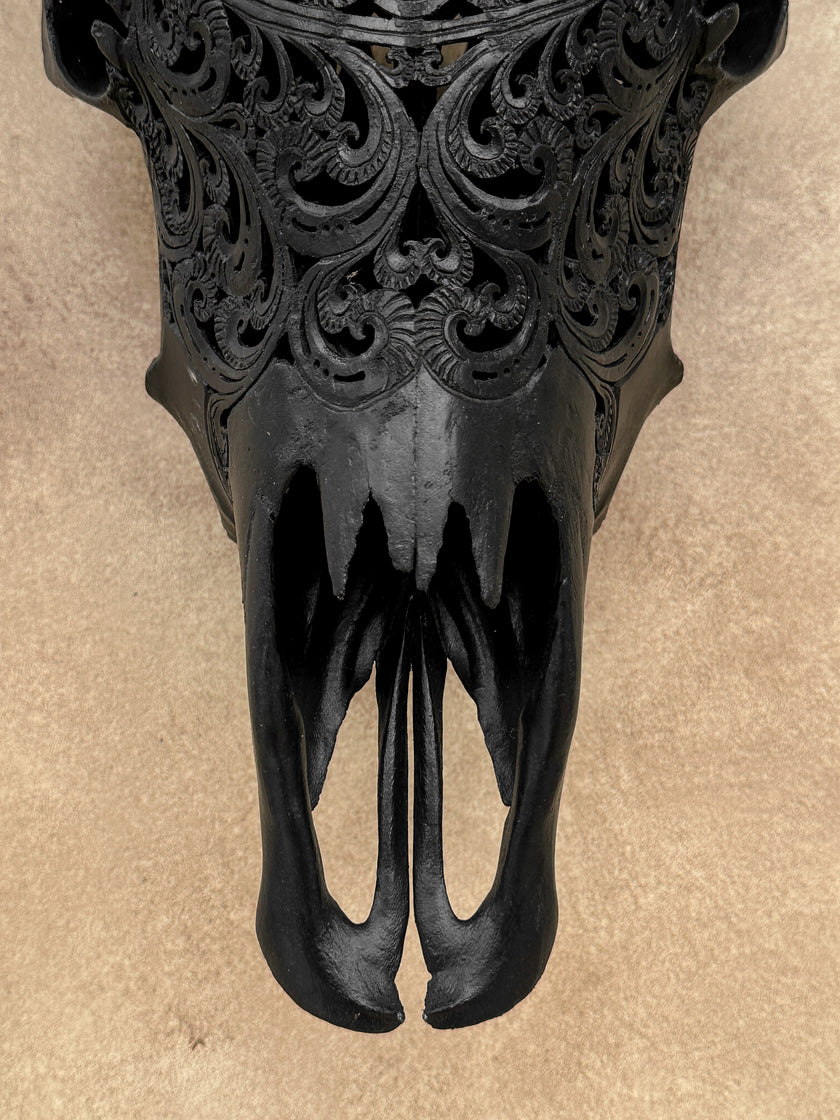 Fully carved cow skulls with Badong Carving Skull,A/079