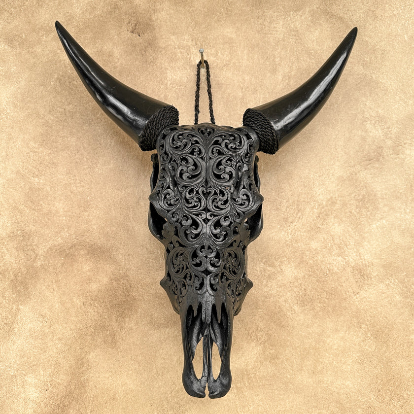 Carved Cow Skulls with Tradball Carving Skull,A/069