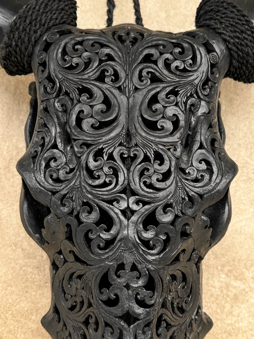 Carved Cow Skulls with Tradball Carving Skull,A/069