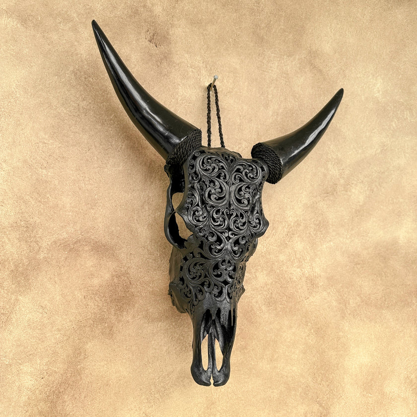Carved Cow Skulls with Tradball Carving Skull,A/069