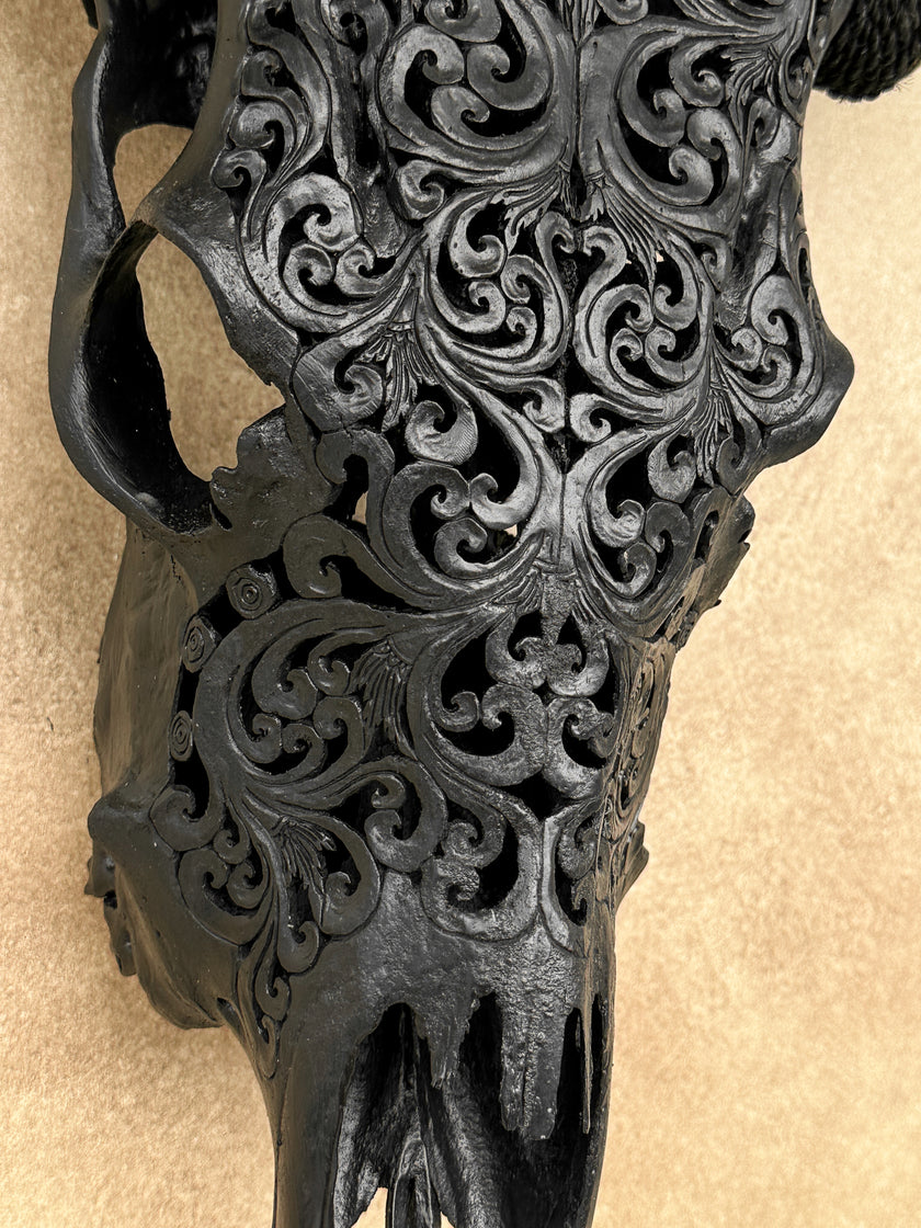 Carved Cow Skulls with Tradball Carving Skull,A/069