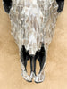 White Mosaic Cow Skull Wall Decor – Handmade Decorative Skull with Horns for Neutral, Boho, or Western Style Interiors - Skull,A/126