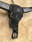 Caved Waterbuffalo Skulls with Star Mandala Carving Skull,A/090