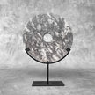 Marble Disc Grey  carving B1/066