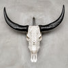 White Carved Buffalo Skulls with Infinity motif | Skull,A/103
