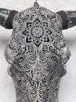 Carved Bull (Limousine) Star Mandala carving N2/075