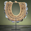 Decorative Shell Necklace on Stand – Coastal Tribal-Inspired Display Piece for Boho, Natural, or Ethnic-Inspired Home Styling - SN 5 - SN A/01