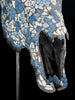Pastel Blue Mosaic Cow Skull Wall Decor – Boho Animal Skull with Horns for Beach House, Living Room, or Gallery Wall - Skull,A/124