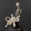 A Stunning Hand Carved Octopus With Horn on a Stand - 7K/109