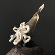 A Stunning Hand Carved Octopus With Horn on a Stand - 7H/109