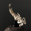 A Stunning Hand Carved Octopus With Horn on a Stand - 7H/109