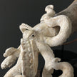 A Stunning Hand Carved Octopus With Horn on a Stand - 7H/109