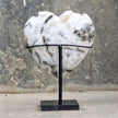 Wonderful Zebra Crystal Heart-Shaped on a custom stand CH/005