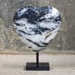 Wonderful Zebra Crystal Heart-Shaped on a custom stand CH/021