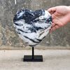 Wonderful Zebra Crystal Heart-Shaped on a custom stand CH/021