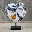 Wonderful Zebra Crystal Heart-Shaped on a custom stand CH/023