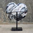 Wonderful Zebra Crystal Heart-Shaped on a custom stand CH/023