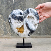 Wonderful Zebra Crystal Heart-Shaped on a custom stand CH/023