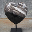 Wonderful Petrified Wood Heart-Shaped on a Custom Stand PWH/023