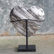 Wonderful Petrified Wood Heart-Shaped on a Custom Stand PWH/024