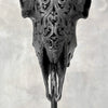 Carved Ram Skull with Tradbal motif on stand - Skull,A/157