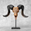 Carved Ram Skull with Big Lotus motif on stand - Skull,A/161