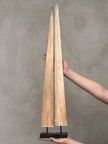 Pair of Natural Tusks on Stand – Rustic Bone Sculpture, Tribal-Inspired Home Decor - Tusk,A/049