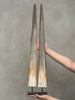 Pair of Natural Tusks on Stand – Rustic Bone Sculpture, Tribal-Inspired Home Decor - Tusk,A/049