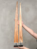 Pair of Natural Tusks on Stand – Rustic Bone Sculpture, Tribal-Inspired Decor, Organic Accent - Tusk,A/048