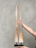 Pair of Natural Tusks on Stand – Rustic Bone Sculpture, Tribal-Inspired Decor, Organic Accent - Tusk,A/048