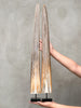 Pair of Natural Tusks on Stand – Rustic Tribal Decor, Bone Sculpture, African Style Accent - Tusk,A/042
