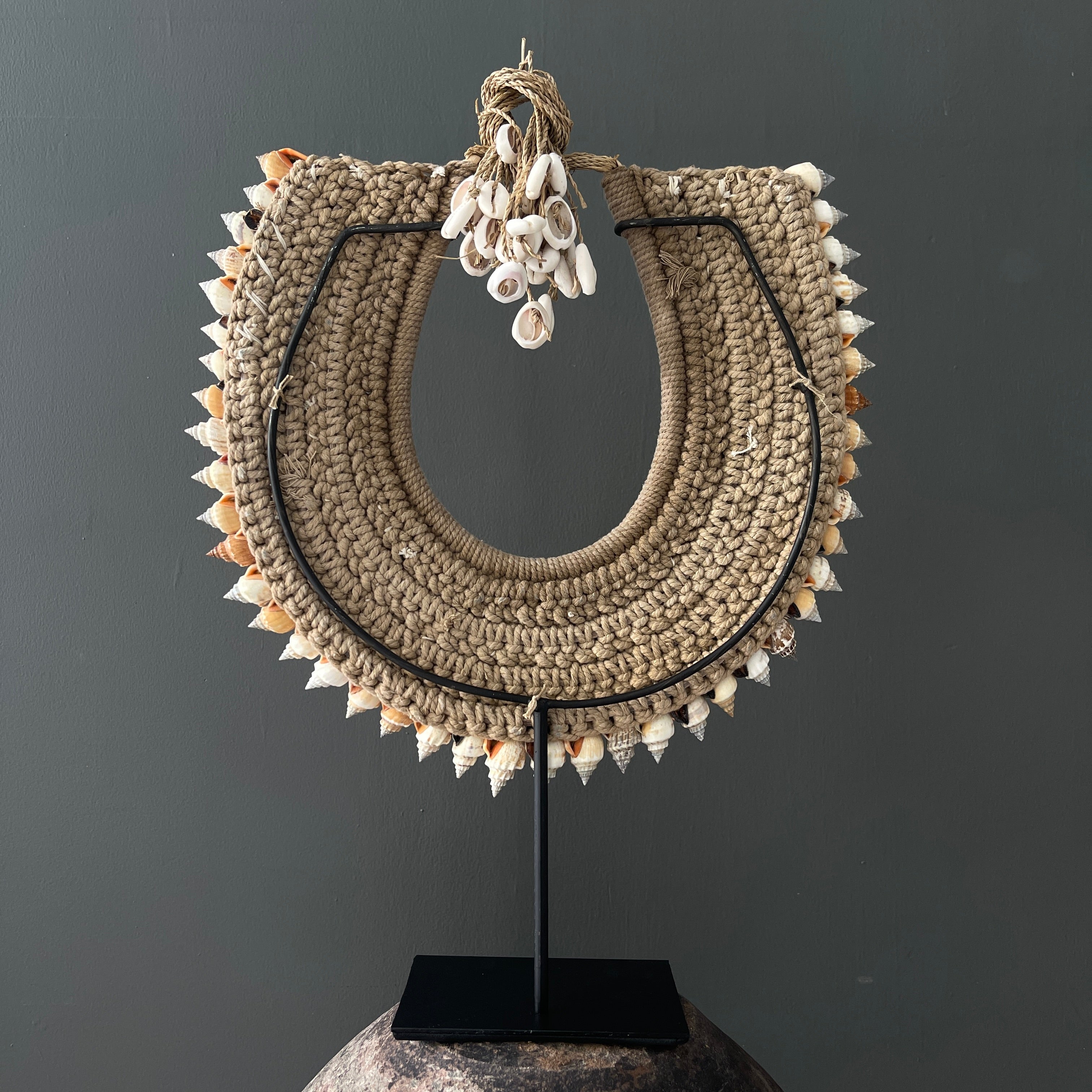 SN6 - Decorative Shell Necklace on custom stand - 6F/065