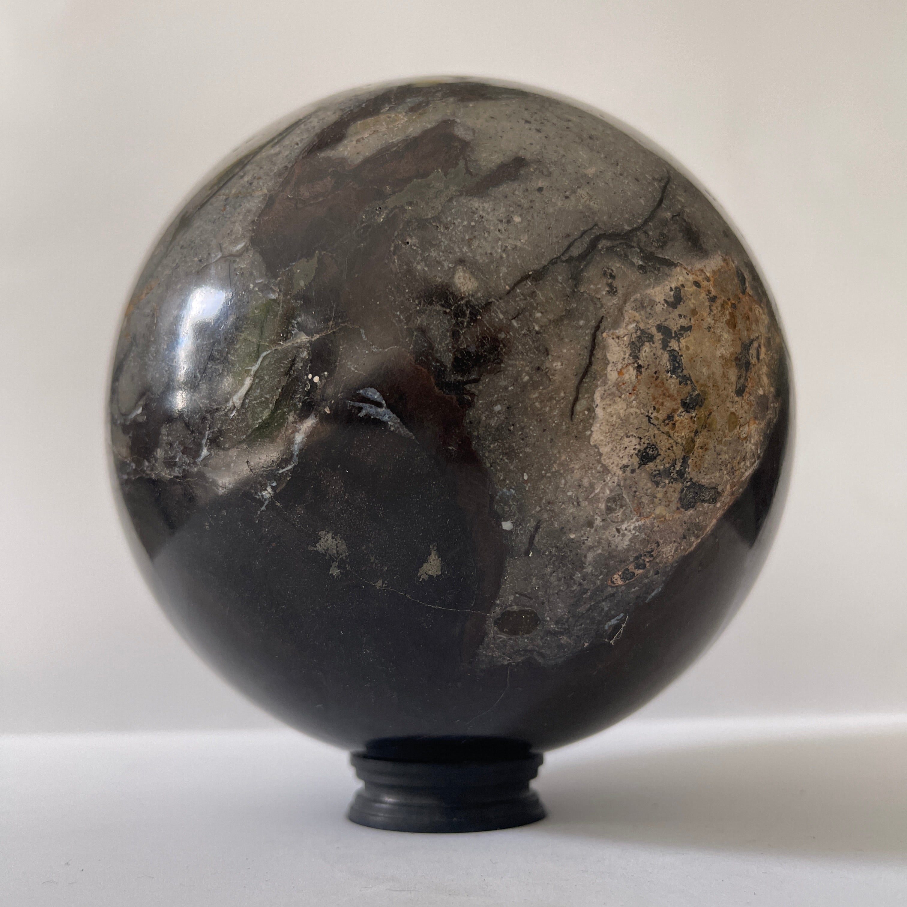 Wonderful Petrified Wood Sphere on a Custom Stand PetW/119