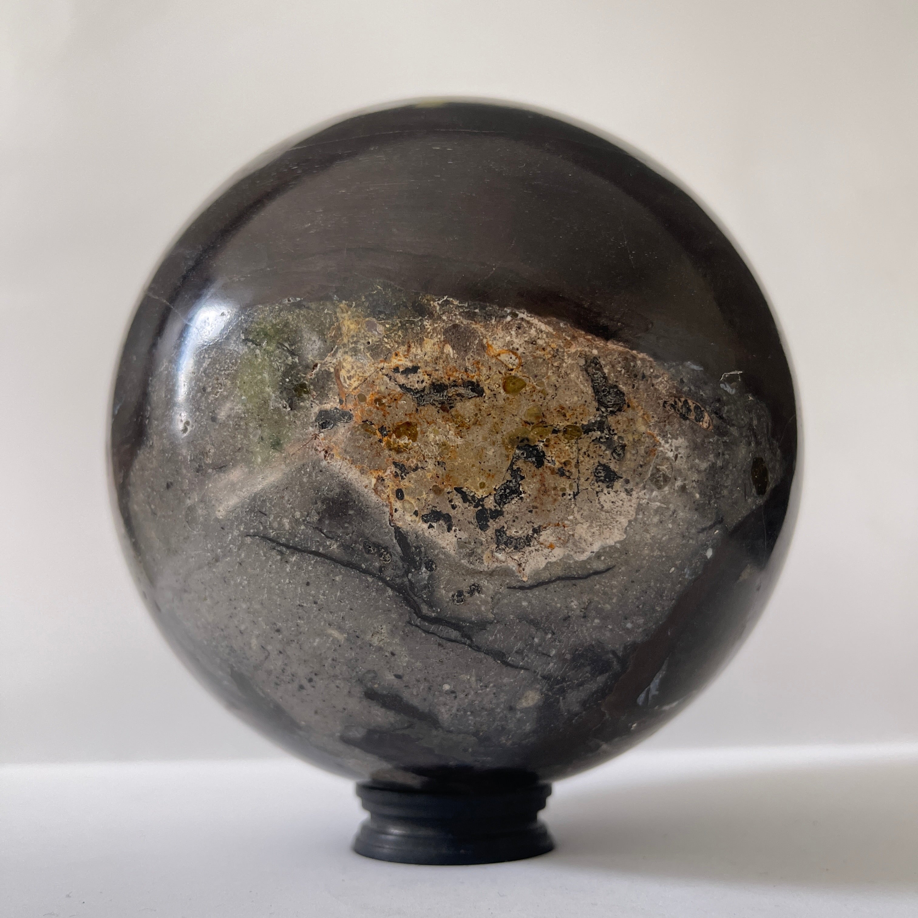 Wonderful Petrified Wood Sphere on a Custom Stand PetW/119