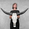 White Carved Buffalo Skulls with Flower Of Life motif | Skull,A/177